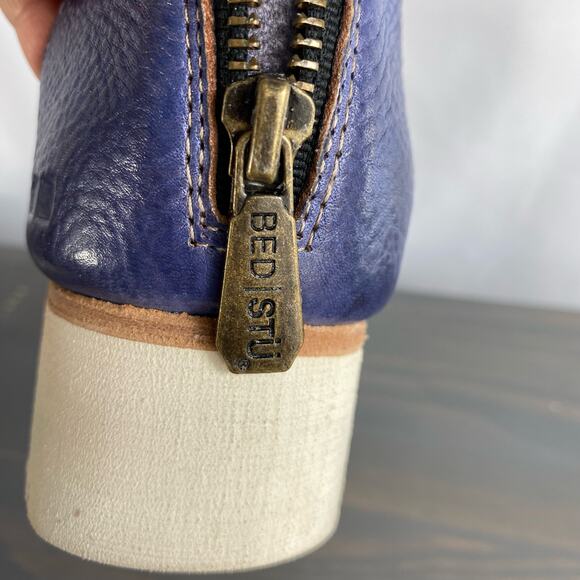 Bed Stu Carroll Platform Ankle Strap Sandals Women 7 Rustic Purple Leather NEW - Picture 10 of 12